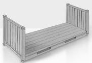 20' flat rack container / 20'FR, двадцатка флэт рэк