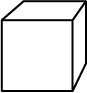 Одиночный прозрачный кубик