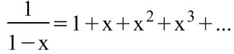 Разложение в ряд Тейлора функции 1/(1-х)