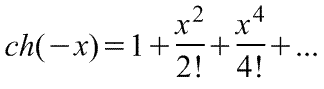 Разложение в ряд Тейлора функции ch(-x)