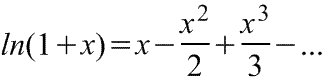 Разложение в ряд Тейлора функции ln(1+x)