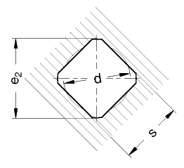 Квадрат штока-шпинделя А Например: A4 по DIN 79 Английское наименование: Type A Shaft square