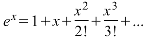 Разложение в ряд Тейлора функции e^x