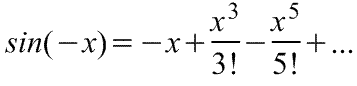 Разложение в ряд Тейлора функции sin(-x)